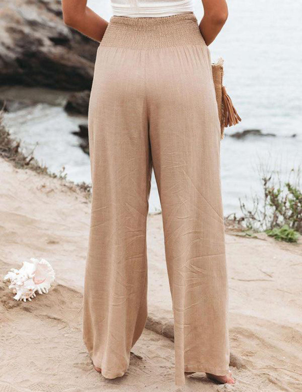 MaisonNox® | Linnen wijde broek