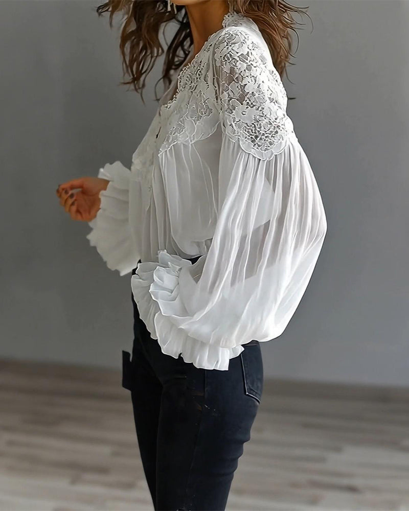 maisonnox® | blouse van katoen en linnen