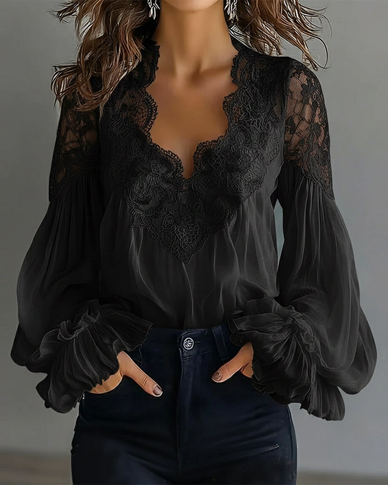 maisonnox® | blouse van katoen en linnen