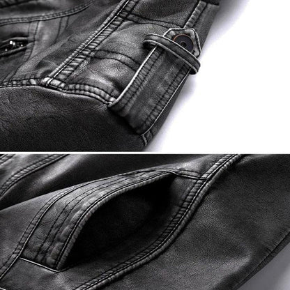 MaisonNox® | Verbleekte Leren Jas met Capuchon