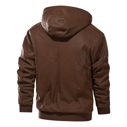 MaisonNox®  | Chaleur Leren Jas met Capuchon