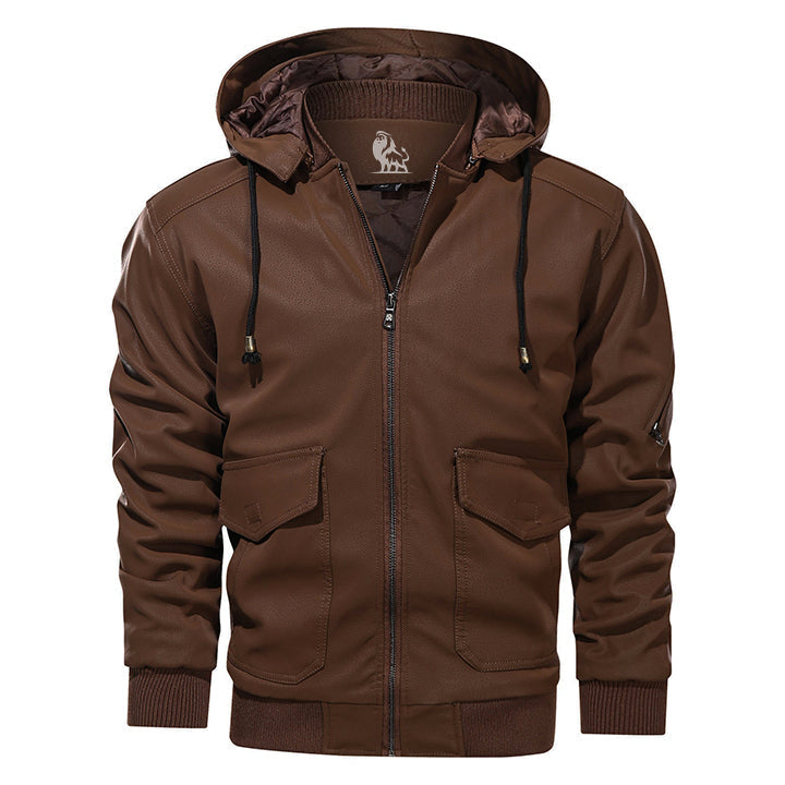 MaisonNox®  | Chaleur Leren Jas met Capuchon