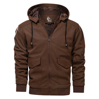 MaisonNox®  | Chaleur Leren Jas met Capuchon