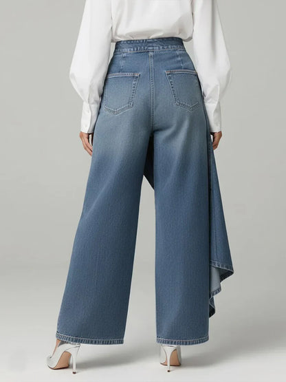 maisonnox® | Jeans met hoge taille en wijde pijpen