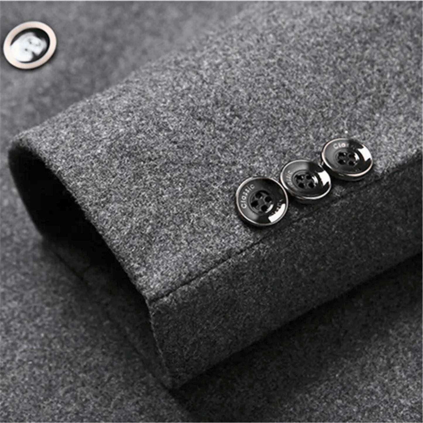 MaisonNox® | Herenjas Slim Fit met Mandarijnkraag en Tijdloze Elegantie voor Koude Dagen