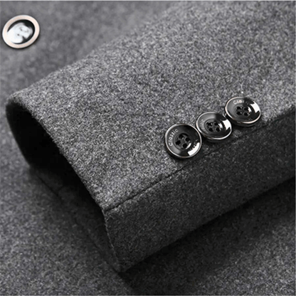 MaisonNox® | Herenjas Slim Fit met Mandarijnkraag en Tijdloze Elegantie voor Koude Dagen