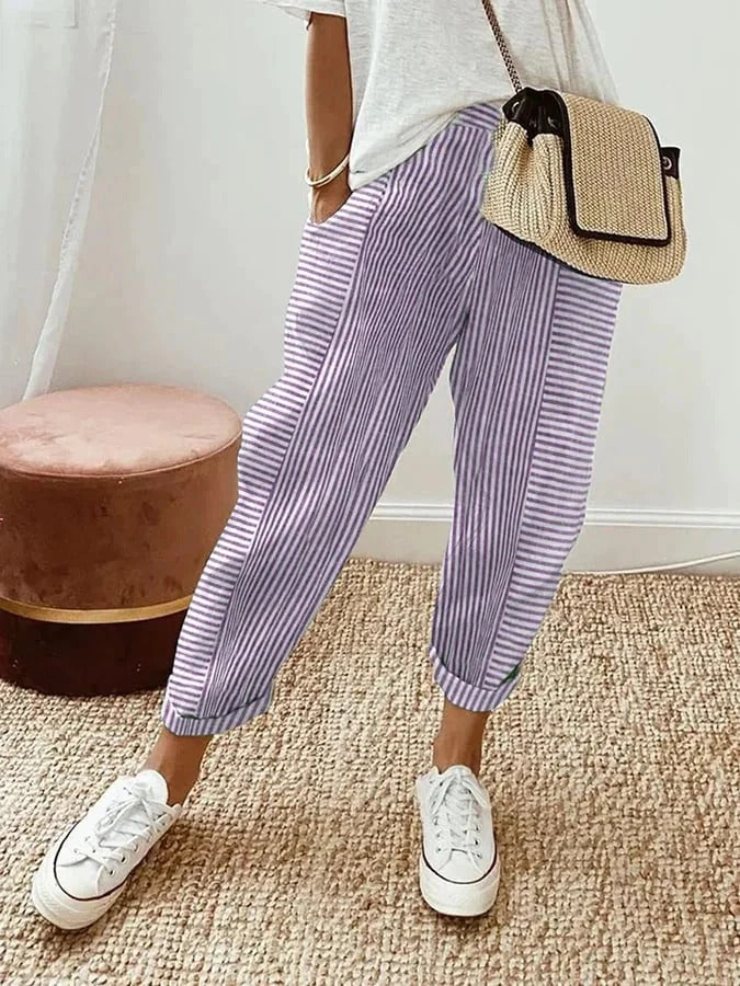 MaisonNox® | Elegante en Casual Gestreepte Broek