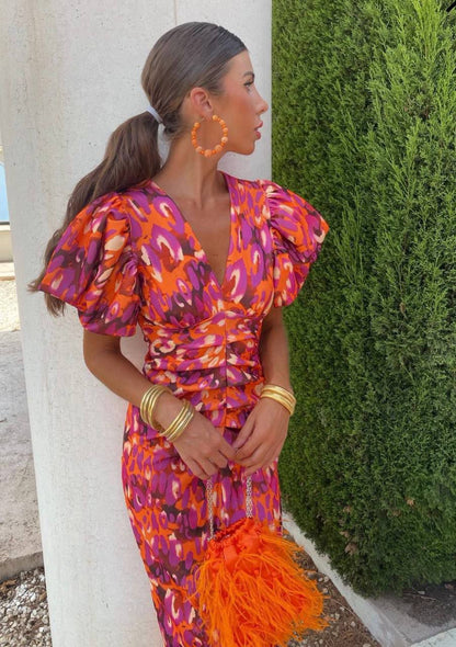 maisonnox® | midi-jurk met print