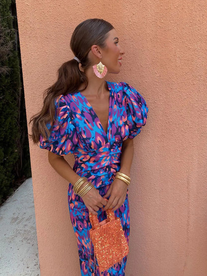 maisonnox® | midi-jurk met print