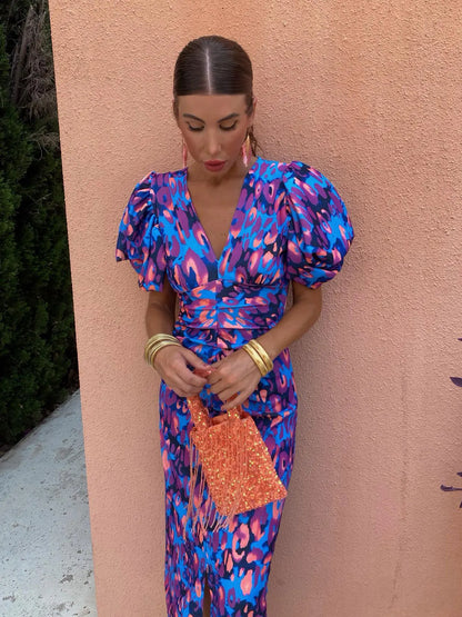 maisonnox® | midi-jurk met print