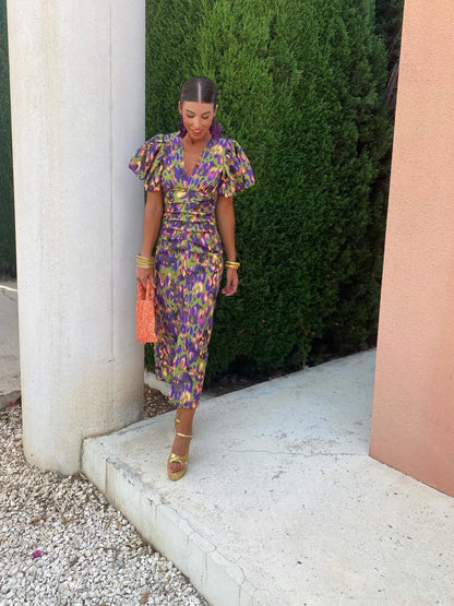 maisonnox® | midi-jurk met print