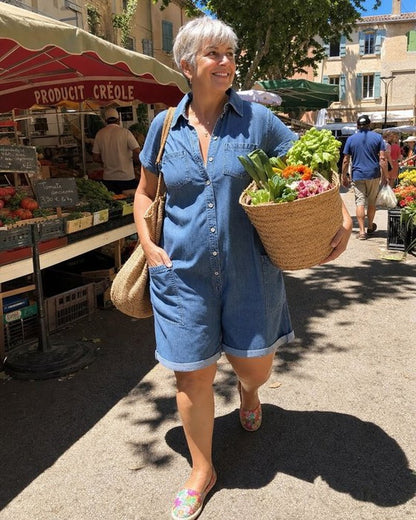 maisonnox® | Capri Denim Jumpsuit