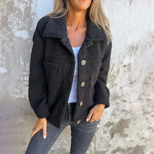 MaisonNox® | Elegante Korte Jas met Revers en Chic