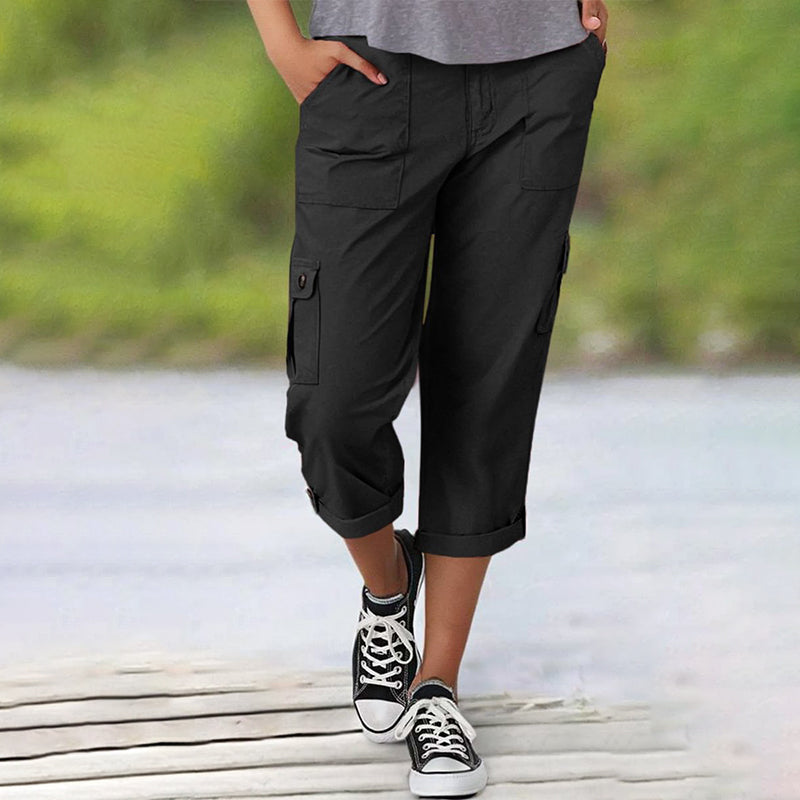 MaisonNox® | Capri Broek met Meerdere Zakken en Comfortabele Pasvorm voor Maximale Bewegingsvrijheid