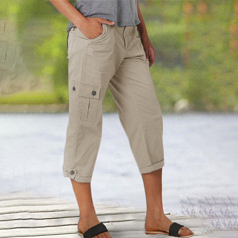 MaisonNox® | Capri Broek met Meerdere Zakken en Comfortabele Pasvorm voor Maximale Bewegingsvrijheid