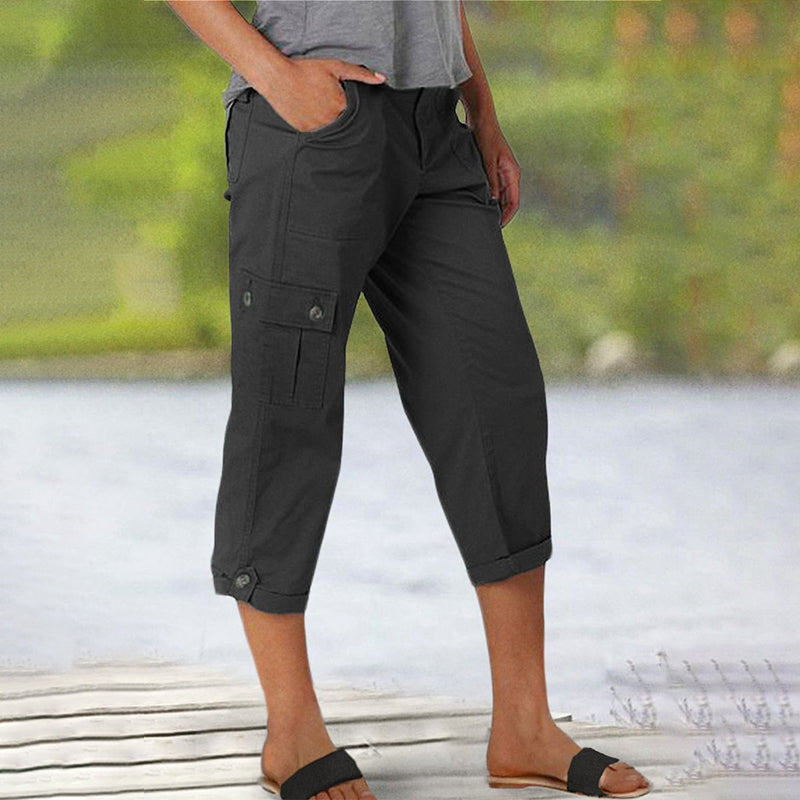 MaisonNox® | Capri Broek met Meerdere Zakken en Comfortabele Pasvorm voor Maximale Bewegingsvrijheid