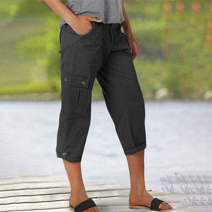 MaisonNox® | Capri Broek met Meerdere Zakken en Comfortabele Pasvorm voor Maximale Bewegingsvrijheid