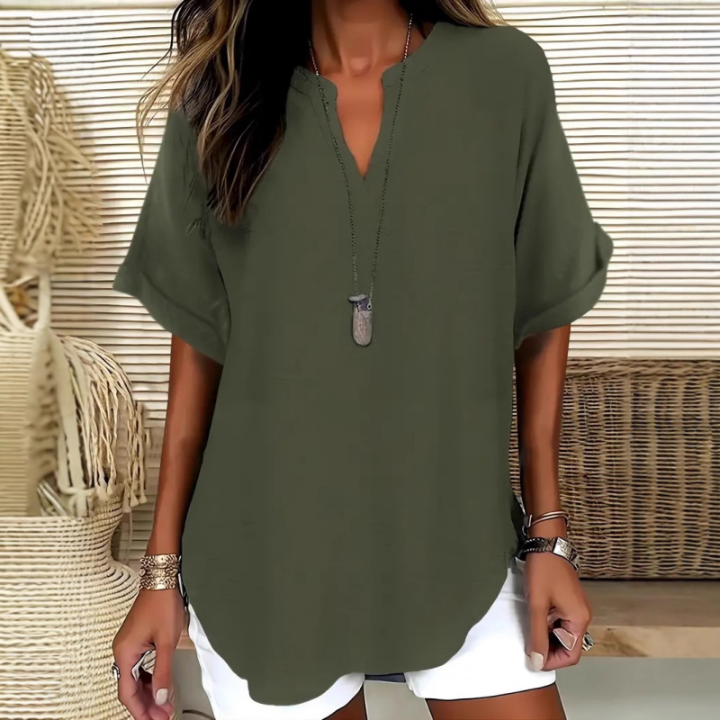 maisonnox® | Losvallende effen blouse