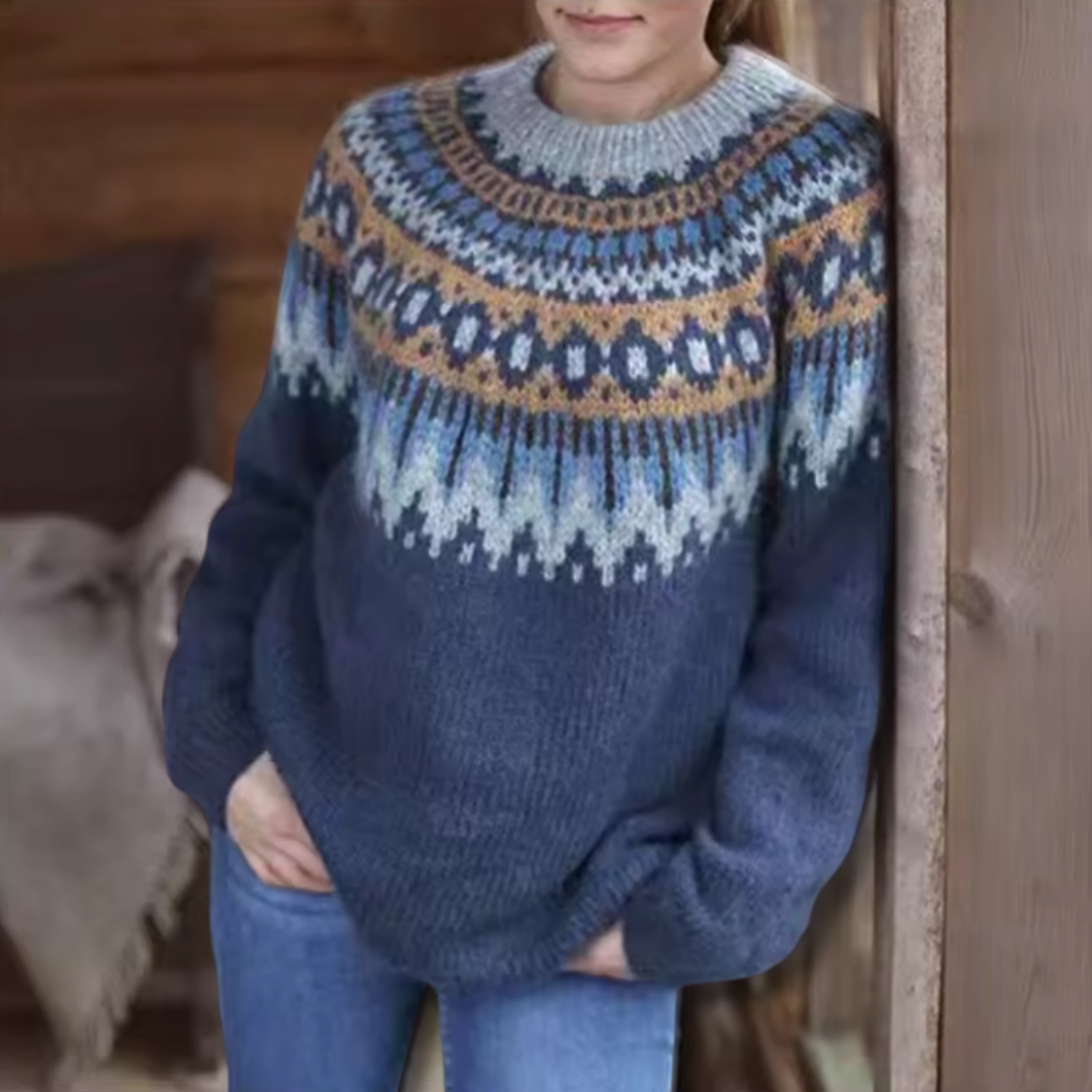 MaisonNox®– Wintertrui met Nordic Design op de Schouders