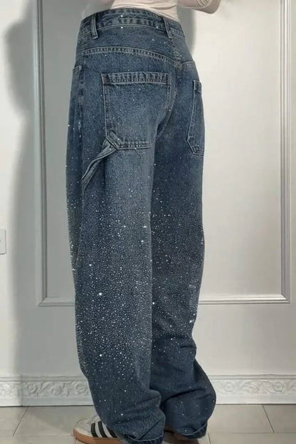 MaisonNox® | Sparkle Wide-Leg Jeans voor een Galactische Look