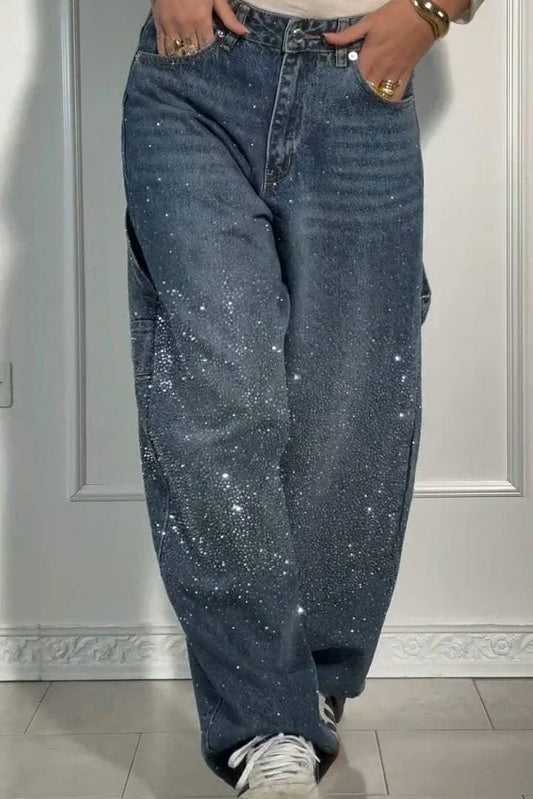 MaisonNox® | Sparkle Wide-Leg Jeans voor een Galactische Look