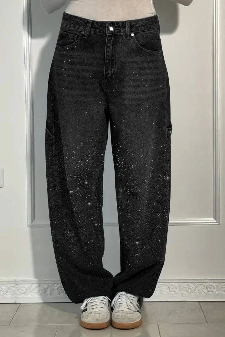 MaisonNox® | Sparkle Wide-Leg Jeans voor een Galactische Look