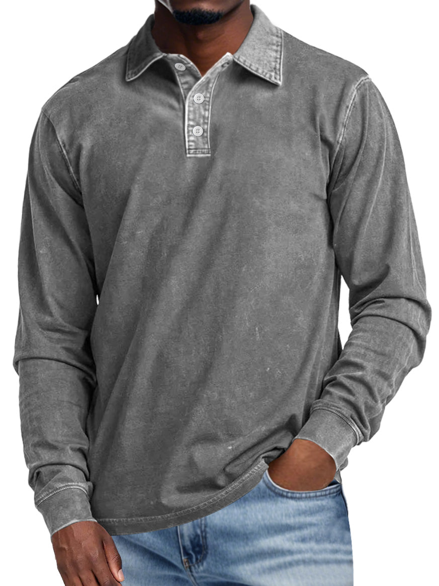 MaisonNox®| Retro Polo met Lange Mouwen – Elegantie en Dagelijks Comfort