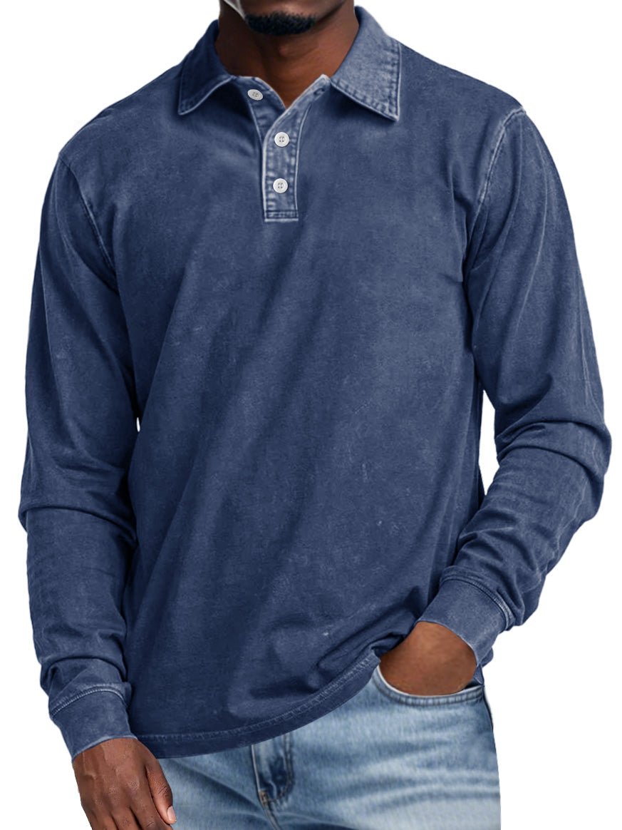 MaisonNox®| Retro Polo met Lange Mouwen – Elegantie en Dagelijks Comfort
