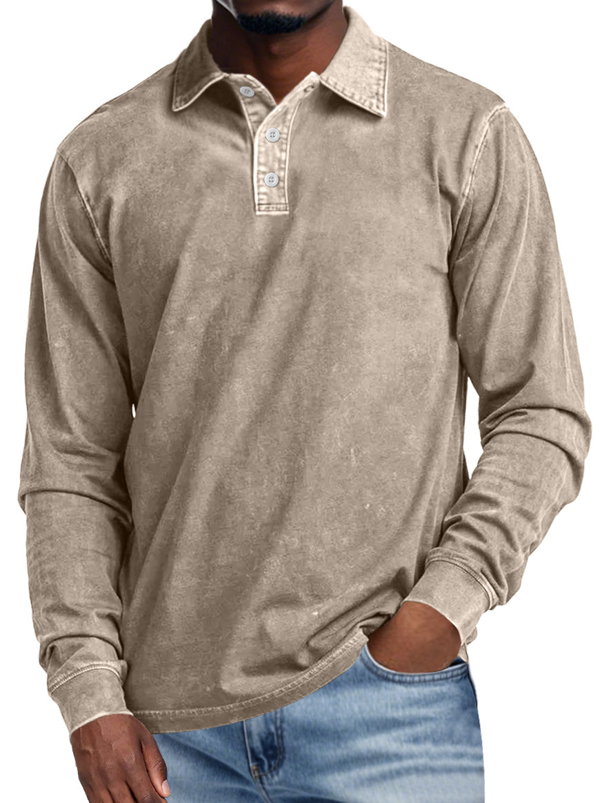 MaisonNox®| Retro Polo met Lange Mouwen – Elegantie en Dagelijks Comfort